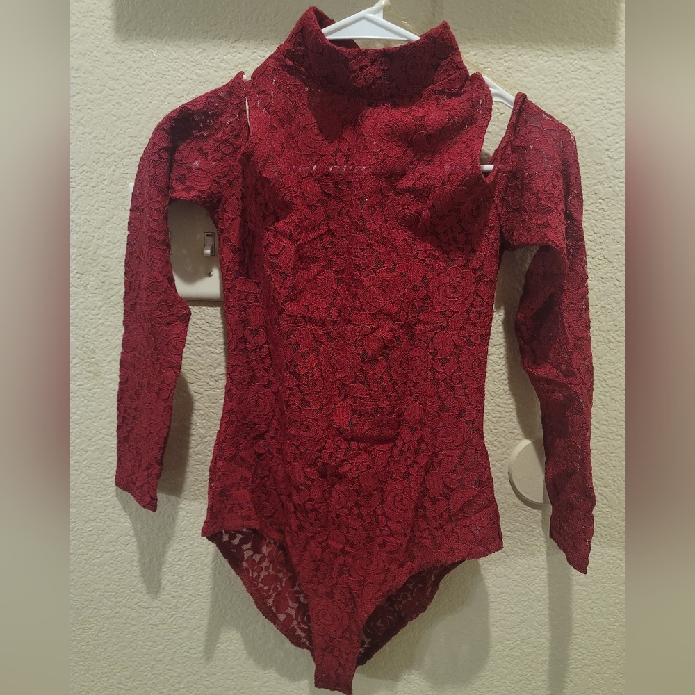 Charlotte Russe - Lace high neck bodysuit